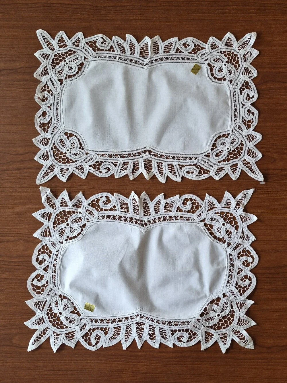 3 - Vintage Battenburg Doily Placemat Cottagecore Victorian Farmhouse Old World